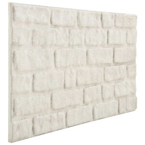 vidaXL Paneles de pared 10 uds. 100 x 50 cm Blanco Espuma EPS