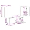 vidaXL Conjunto de mueble para TV de pared 4 pcs Roble artesanal