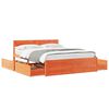 vidaXL Cama sin colch&oacute;n madera maciza de pino marr&oacute;n cera 140x200 cm