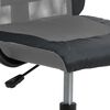 vidaXL Silla oficina altura ajustable tela malla y cuero PE gris negro