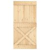 vidaXL Puerta corredera con herrajes madera maciza de pino 100x210 cm