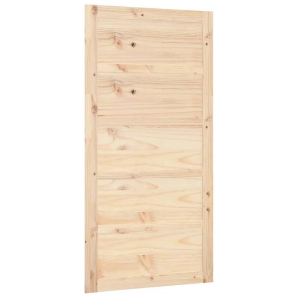 vidaXL Puerta de granero madera maciza pino 100x1,8x204,5 cm