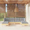vidaXL Juego de muebles de jardín 6 pzas y cojines madera pino gris