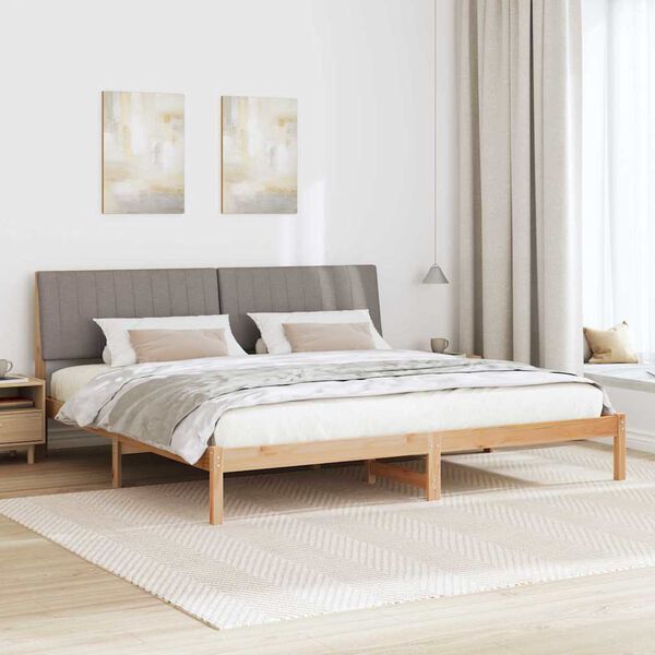 vidaXL Estructura de cama Marr&oacute;n 200 x 200 cm Madera de pino macizo