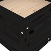 vidaXL Jardinera madera maciza de pino negro 82,5x82,5x39 cm