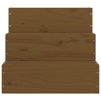 vidaXL Escalera mascotas madera maciza pino marrón miel 40x37,5x35 cm