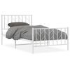 vidaXL Estructura cama sin colch&oacute;n con estribo metal blanco 100x200 cm