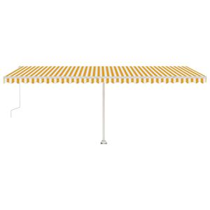 vidaXL Toldo el&eacute;ctrico 6 x 3 m Rayas amarillas y blancas