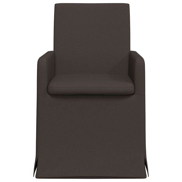 vidaXL Sillas de comedor 2 pcs Gris oscuro 57 x 67 x 95 cm Lino