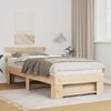 vidaXL Estructura de cama Marr&oacute;n 80 x 200 cm Madera de pino macizo
