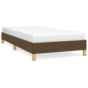 vidaXL Estructura de cama sin colch&oacute;n tela marr&oacute;n oscuro 80x200 cm
