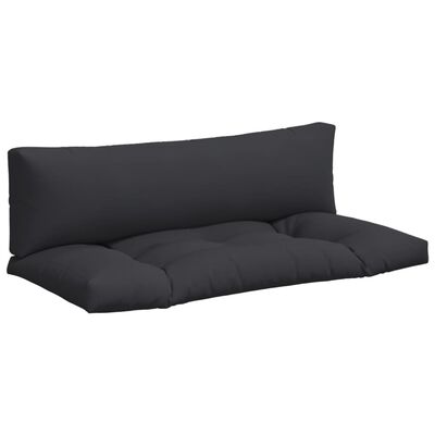 vidaXL Cojines para sofás de palets 2 piezas negro