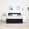 vidaXL Cama Box Spring LED con colch&oacute;n Negro 140 x 200 cm Terciopelo