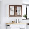 vidaXL Armario de pared para cocina puerta cristal Porto roble marr&oacute;n