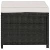 vidaXL Set muebles de jard&iacute;n 5 piezas y cojines rat&aacute;n sint&eacute;tico negro