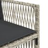 vidaXL Set comedor jard&iacute;n y cojines 17 pzas rat&aacute;n sint&eacute;tico gris claro