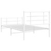 vidaXL Estructura cama sin colchón con estribo metal blanco 100x200 cm
