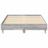 vidaXL Estructura de cama sin colch&oacute;n gris Sonoma 140x190 cm madera