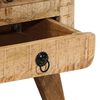vidaXL Mesita de noche de madera maciza de mango rugosa 37x32x50 cm