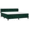 vidaXL Cama box spring con colch&oacute;n terciopelo verde oscuro 160x200 cm