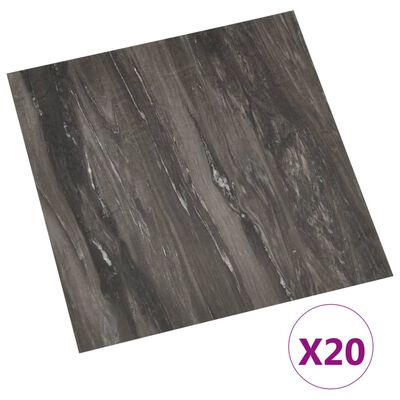 vidaXL Tarimas de suelo autoadhesivas 20 uds PVC 1,86 m² gris oscuro