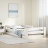vidaXL Estructura de cama sin colch&oacute;n madera maciza blanca 90x190 cm