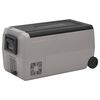 vidaXL Nevera con ruedas y asa PP Y PE negro y gris 36 L