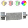 vidaXL Cabecero cama y mesitas madera ingenier&iacute;a gris hormig&oacute;n 200 cm