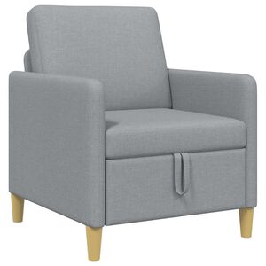 vidaXL Sof&aacute; con almacenamiento Gris Claro 72 x 78 x 87 cm Poli&eacute;ster