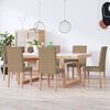 vidaXL Sillas de comedor 6 unidades tela gris taupe