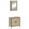 vidaXL Set de muebles de ba&ntilde;o 2 pzas madera contrachapada roble Sonoma
