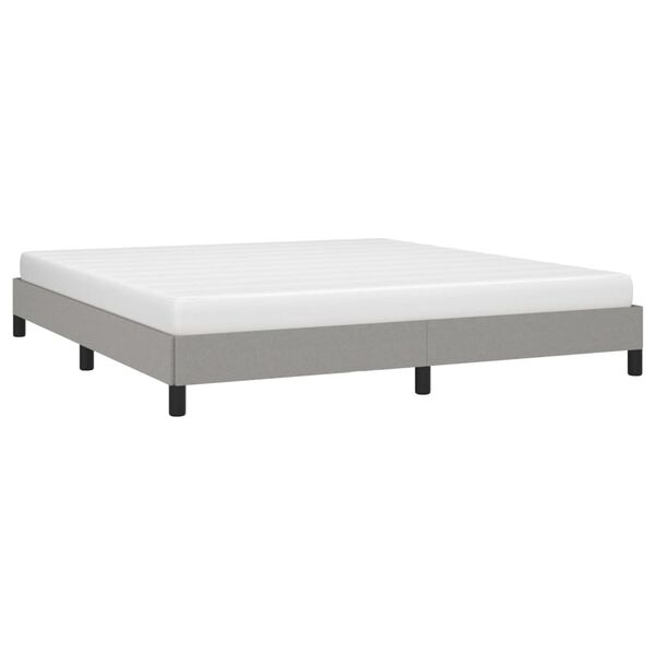 vidaXL Cama sin colch&oacute;n tela gris claro 160x200 cm