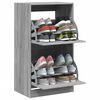 vidaXL Mueble zapatero 2 cajones abatibles gris Sonoma 60x42x108 cm