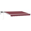 vidaXL Armaz&oacute;n de toldo manual con LEDs Borgo&ntilde;a y Blanco 2,5 x 2 m