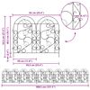 vidaXL Valla de Jard&iacute;n Enrejado Negro 308,5 x 54,5 x 0,3 cm