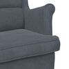 vidaXL Sill&oacute;n de terciopelo gris oscuro