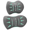 vidaXL Almohada cervical, Almohada lumbar Gris Espuma Viscoel&aacute;stica