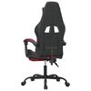 vidaXL Silla gaming con reposapi&eacute;s cuero sint&eacute;tico negro rojo tinto