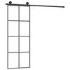 vidaXL Puerta corredera con set herrajes vidrio ESG aluminio 76x205 cm