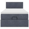 vidaXL Estructura cama otomana colch&oacute;n terciopelo gris oscuro 90x190cm