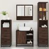 vidaXL Set de muebles ba&ntilde;o 4 pzas madera contrachapada roble marr&oacute;n