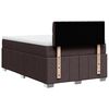 vidaXL Cama box spring con colch&oacute;n tela marr&oacute;n oscuro 120x190 cm