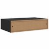 vidaXL Estantes de pared con cajón 2 uds MDF negro 40x23,5x10 cm