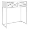 vidaXL Mesa consola de acero blanca 72x35x75 cm