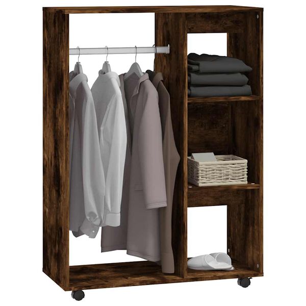 vidaXL Armario madera contrachapada color roble ahumado 80x40x110 cm
