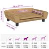 vidaXL Cama para perros de terciopelo marrón 70x48x22 cm