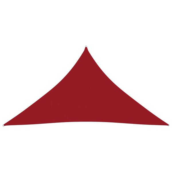 vidaXL Toldo de vela triangular tela Oxford rojo 5x6x6 m