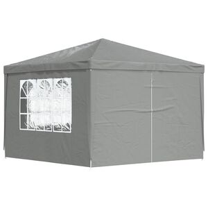 vidaXL Carpa de Fiesta 300 x 300 x 255 cm Gris Claro PE y acero