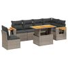 vidaXL Set de sof&aacute;s de jard&iacute;n 7 piezas con cojines rat&aacute;n PE gris