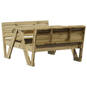 vidaXL Mesa de p&iacute;cnic para ni&ntilde;os madera pino impregnada 88x122x58 cm
